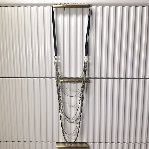 Stylish Vintage Gold & Silver Necklace - Picture 2 of 2